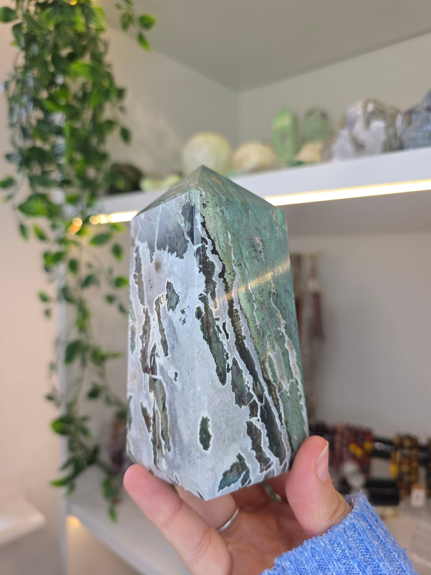 Zebra Jasper (Unicorn Jasper) Chunky Tower from India F