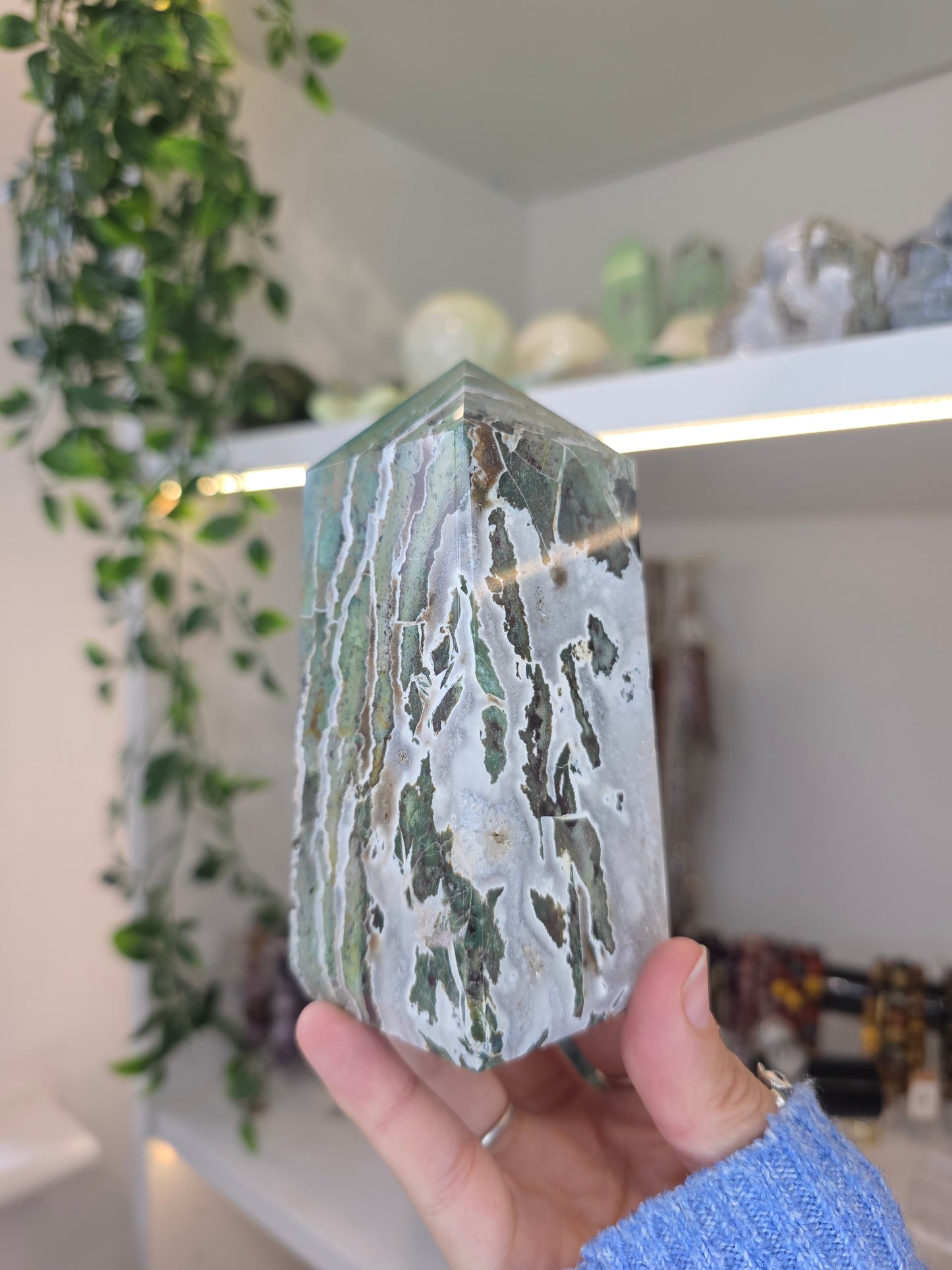 Zebra Jasper (Unicorn Jasper) Chunky Tower from India F