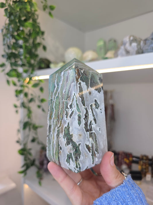 Zebra Jasper (Unicorn Jasper) Chunky Tower from India F