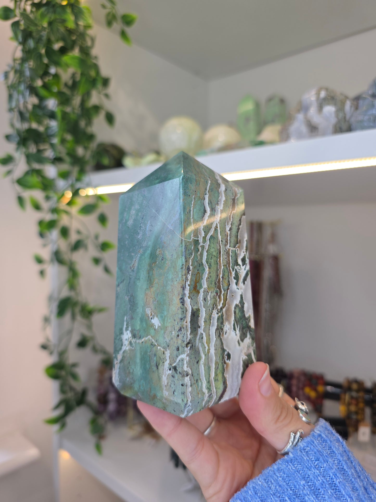 Zebra Jasper (Unicorn Jasper) Chunky Tower from India F