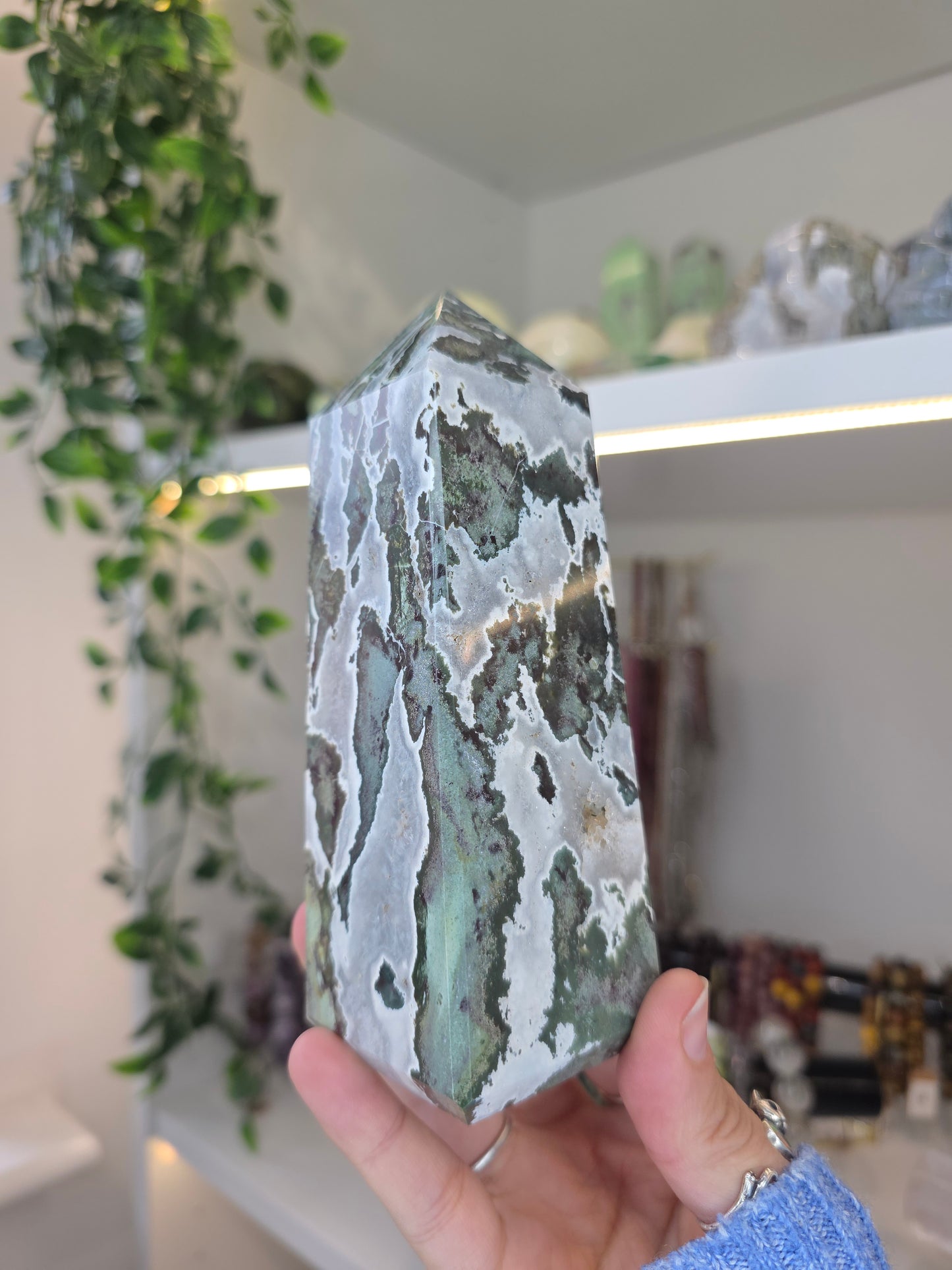 Zebra Jasper (Unicorn Jasper) Chunky Tower from India E