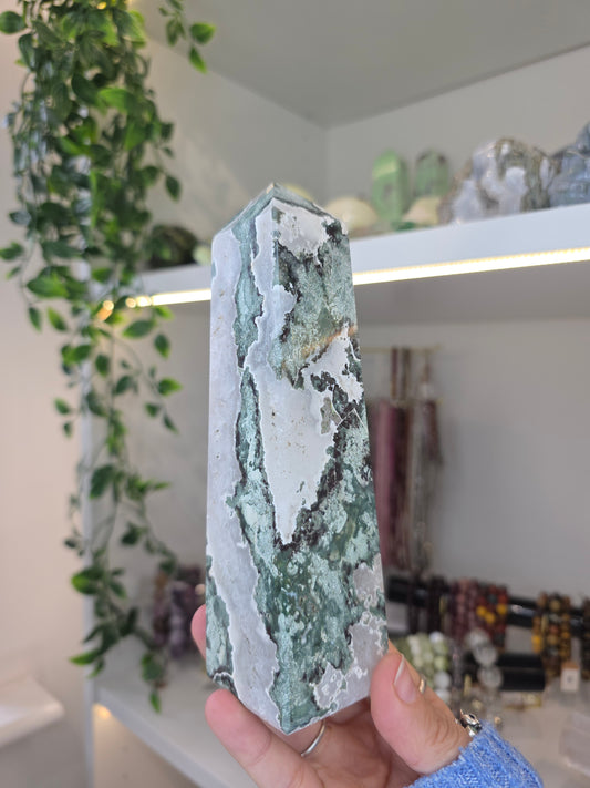 Zebra Jasper (Unicorn Jasper) Chunky Tower from India D