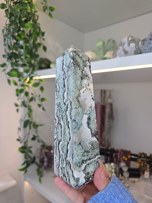 Zebra Jasper (Unicorn Jasper) Chunky Tower from India B