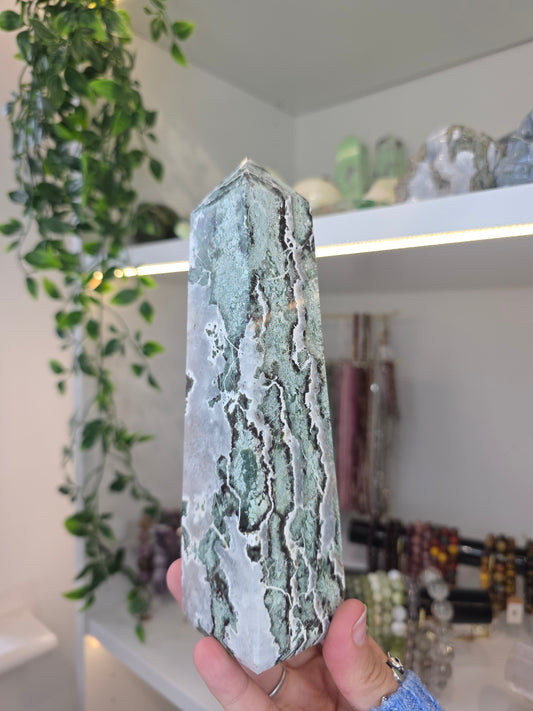 Zebra Jasper (Unicorn Jasper) Chunky Tower from India B