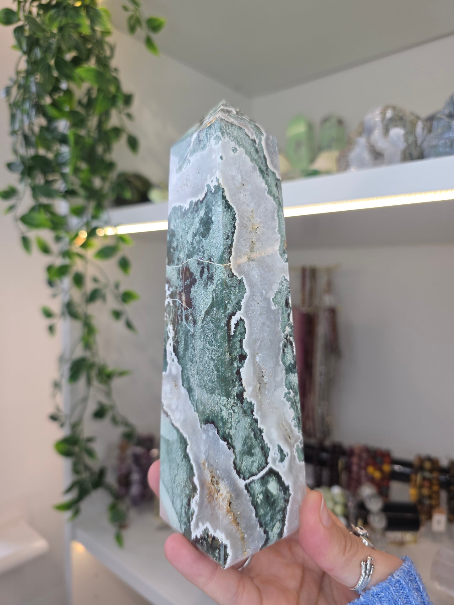 Zebra Jasper (Unicorn Jasper) Chunky Tower from India A