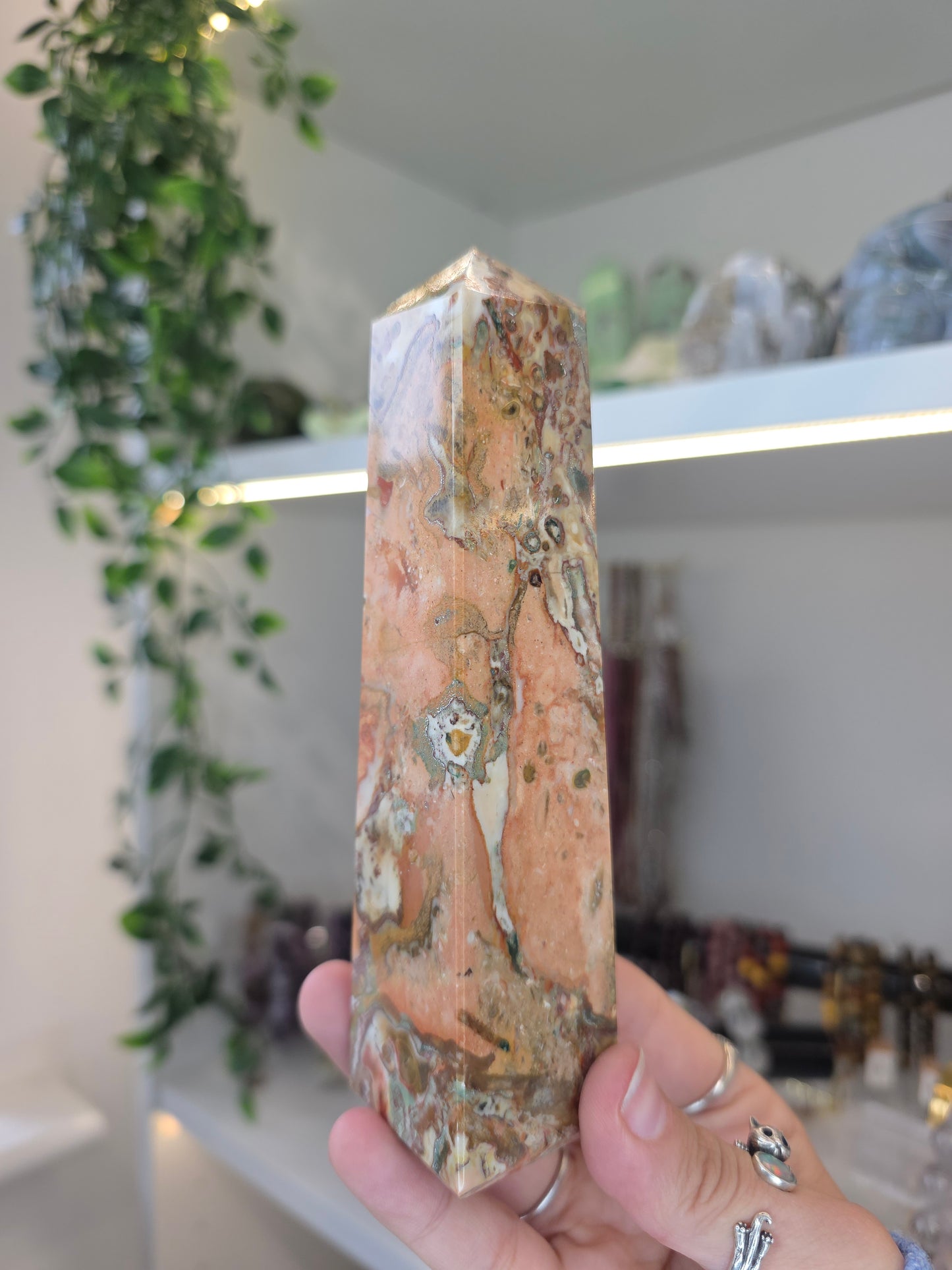 Rare High Grade Dolomite Tower (with Hematite, Chlorite, Chalcedony, Silica Mineral Inclusions) from Chihuahua, Mexico - C