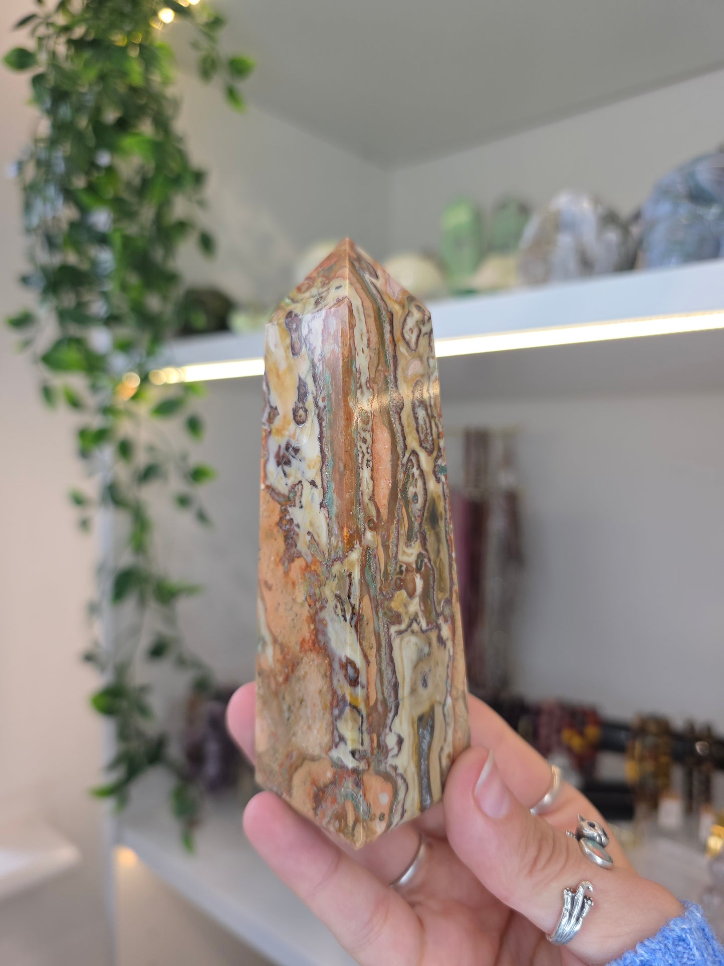 Rare High Grade Dolomite Tower (with Hematite, Chlorite, Chalcedony, Silica Mineral Inclusions) from Chihuahua, Mexico - E