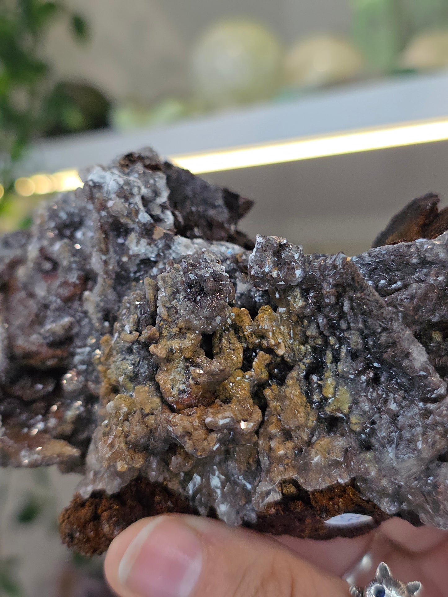 Hemimorphite, Smithsonite with Goethite Specimen Santa Eulalia, Chihuahua, Mexico - B
