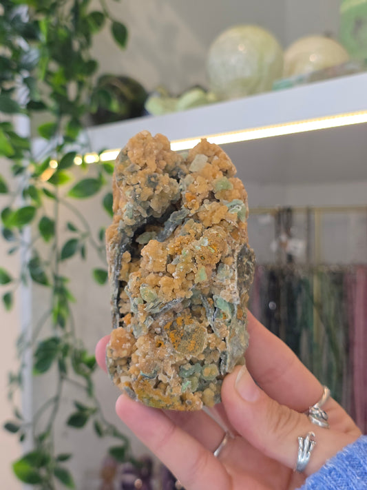 Smithsonite Half Raw Half Polished Freeform from Indonesia - G