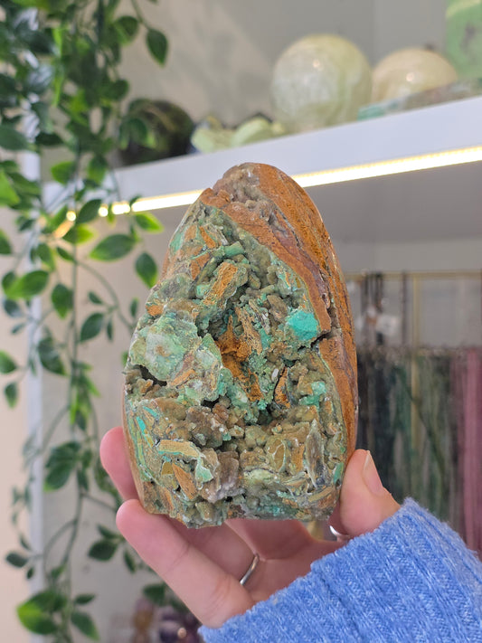 Smithsonite Half Raw Half Polished Freeform from Indonesia - D