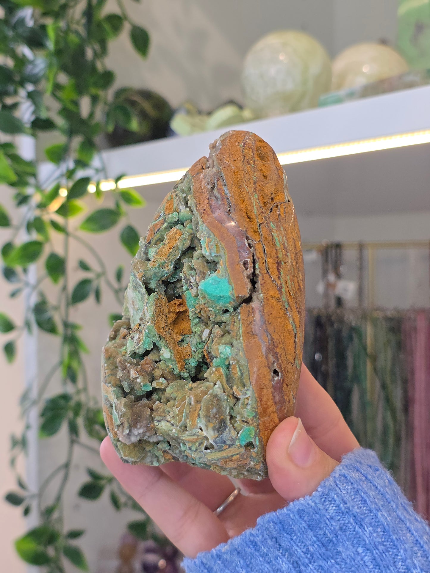 Smithsonite Half Raw Half Polished Freeform from Indonesia - D