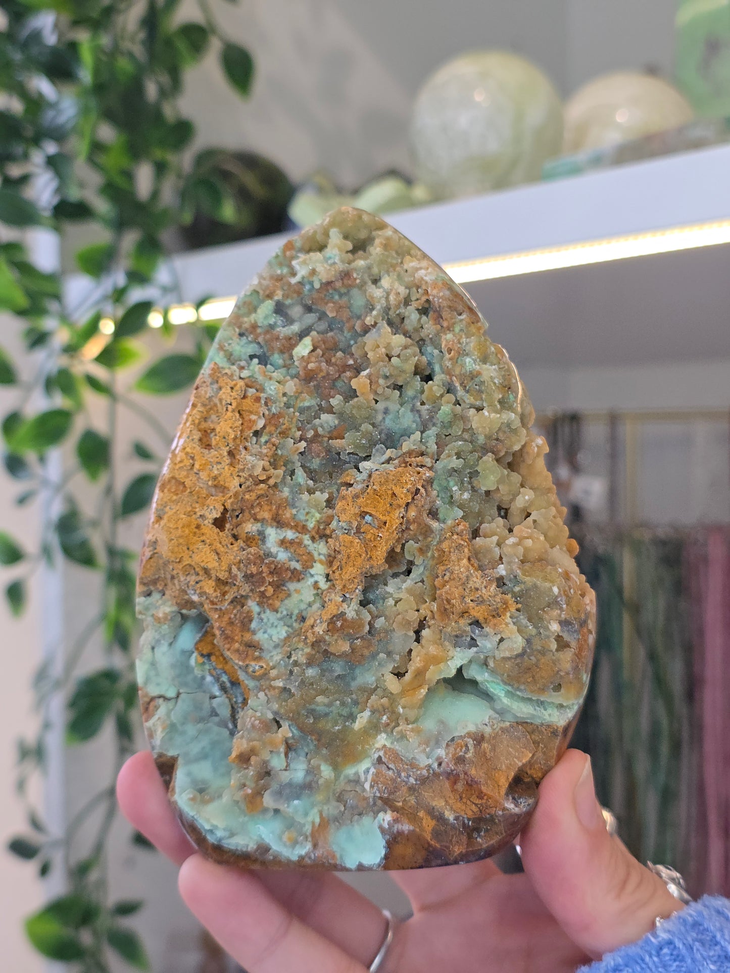Smithsonite Half Raw Half Polished Freeform from Indonesia - A
