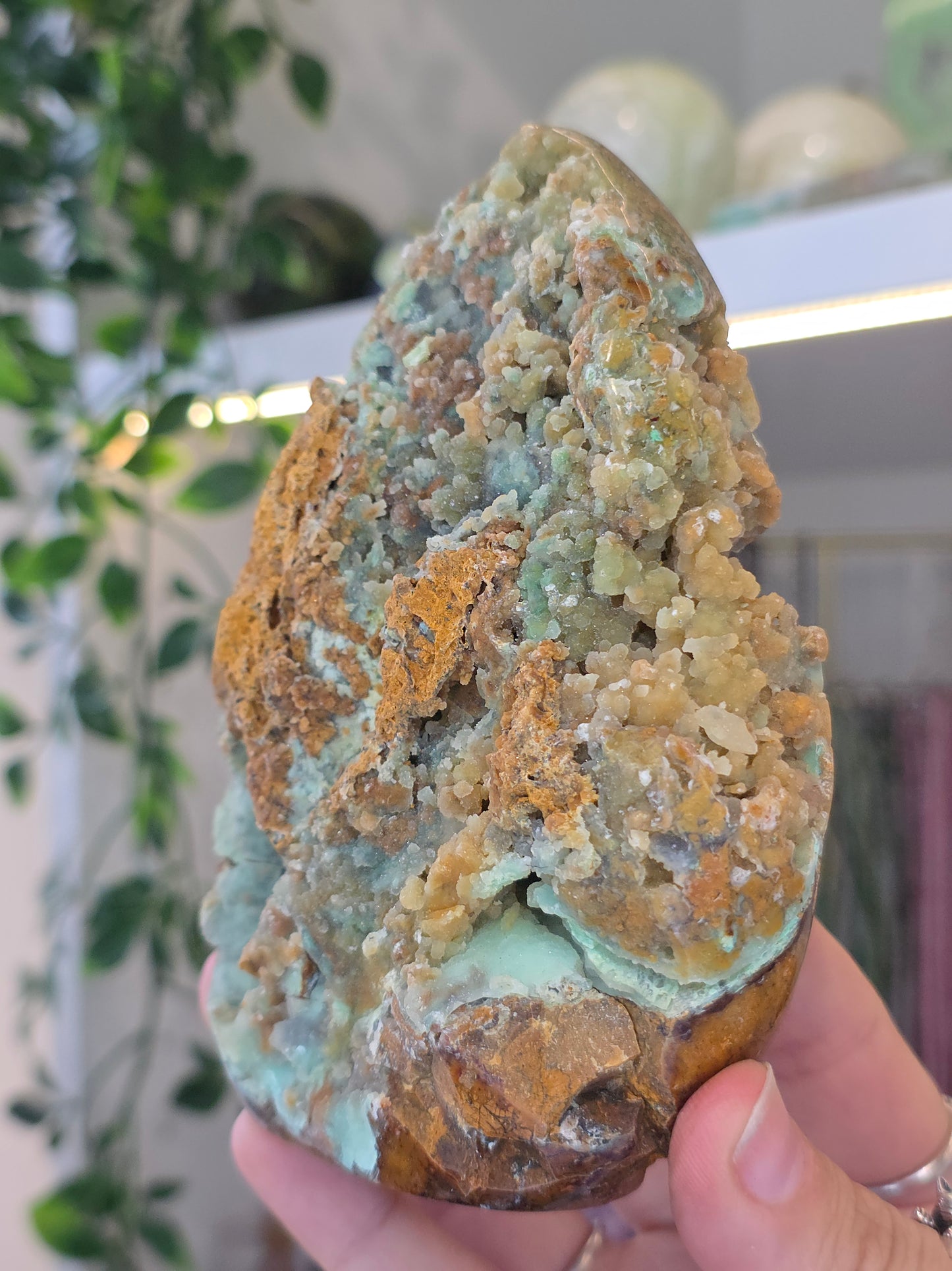 Smithsonite Half Raw Half Polished Freeform from Indonesia - A