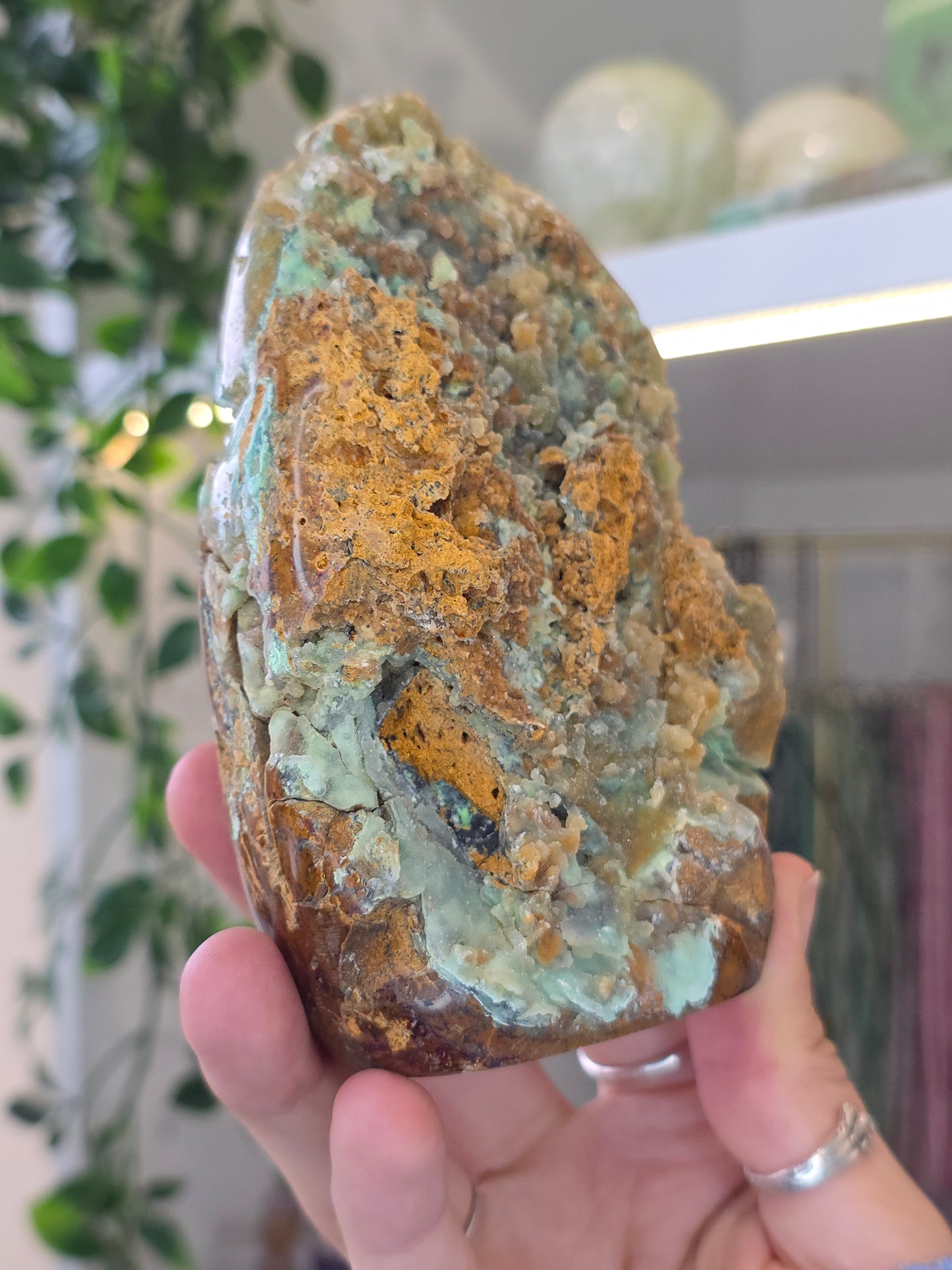 Smithsonite Half Raw Half Polished Freeform from Indonesia - A