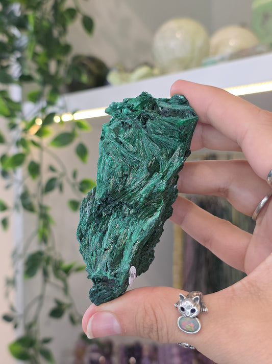 Velvet Fibrous Malachite Specimen from Fujian, China - D