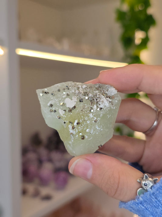 Datolite with Pyrite and Calcite from the Del Rey Mine, Charcas, San Luis Potosi, Mexico