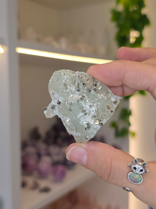 Datolite with Pyrite and Calcite from the Del Rey Mine, Charcas, San Luis Potosi, Mexico