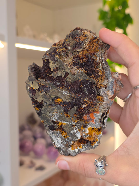 Hemimorphite, Smithsonite with Goethite Specimen Santa Eulalia, Chihuahua, Mexico - D