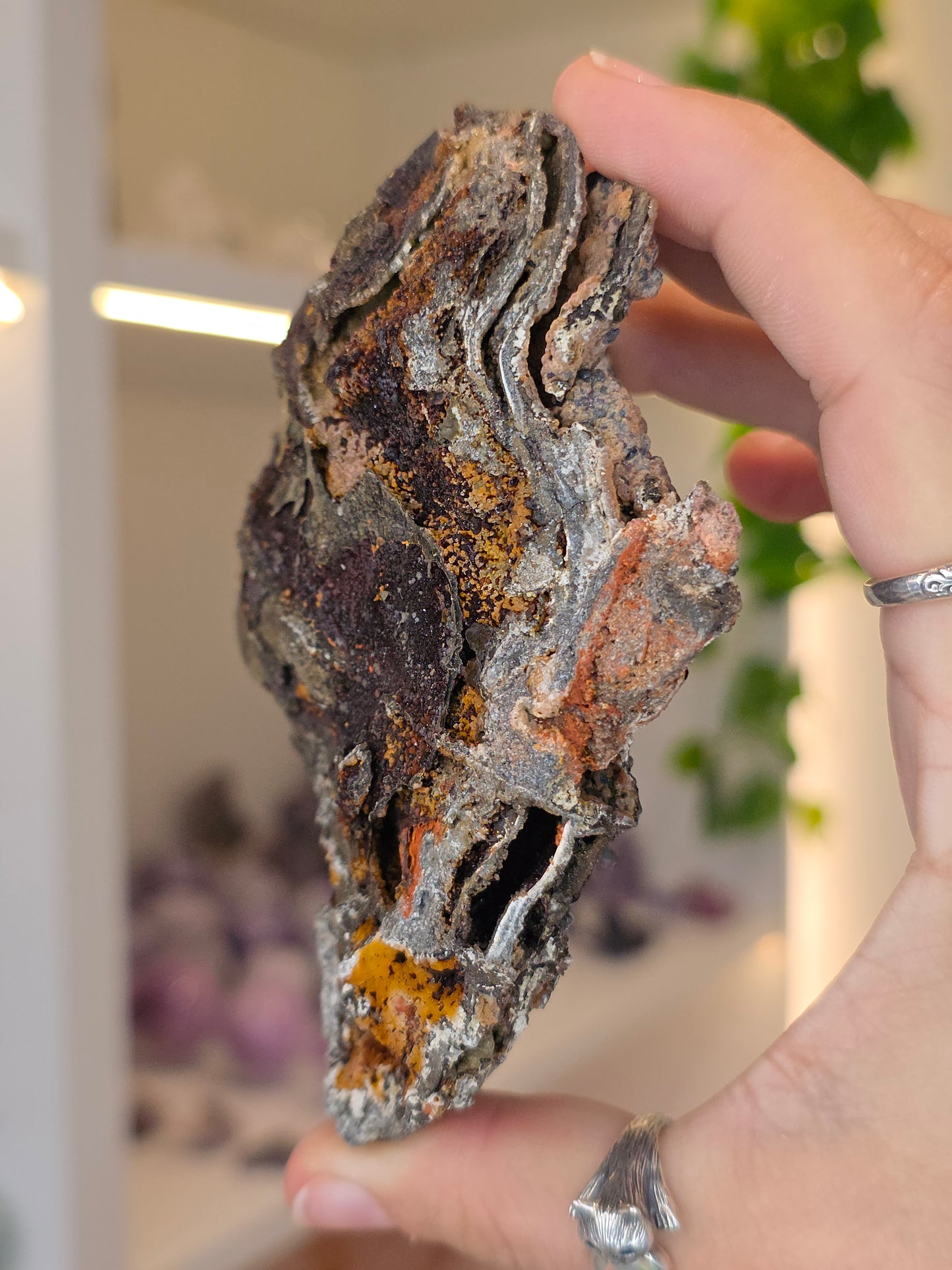 Hemimorphite, Smithsonite with Goethite Specimen Santa Eulalia, Chihuahua, Mexico - D