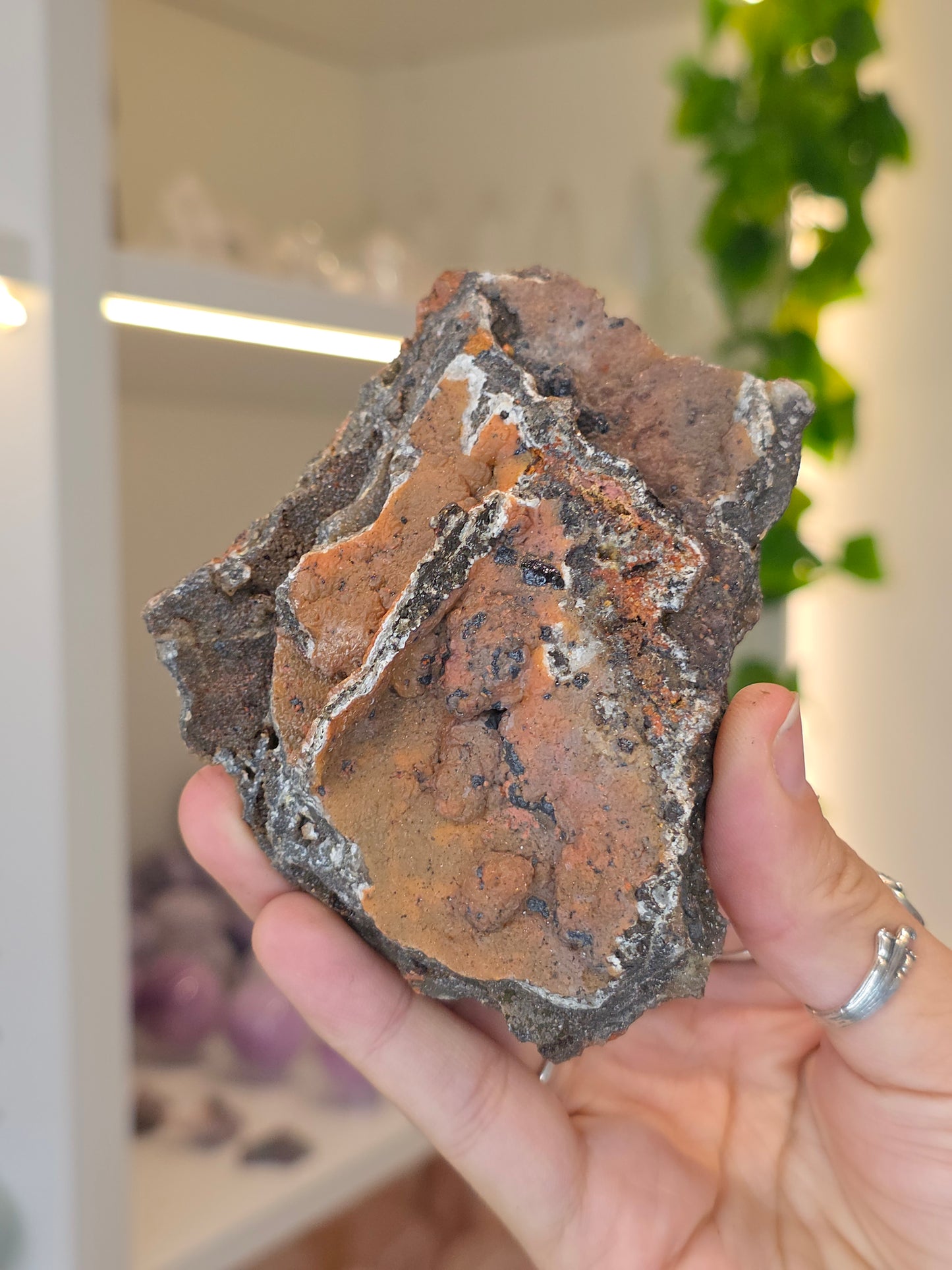 Hemimorphite, Smithsonite with Goethite Specimen Santa Eulalia, Chihuahua, Mexico - E