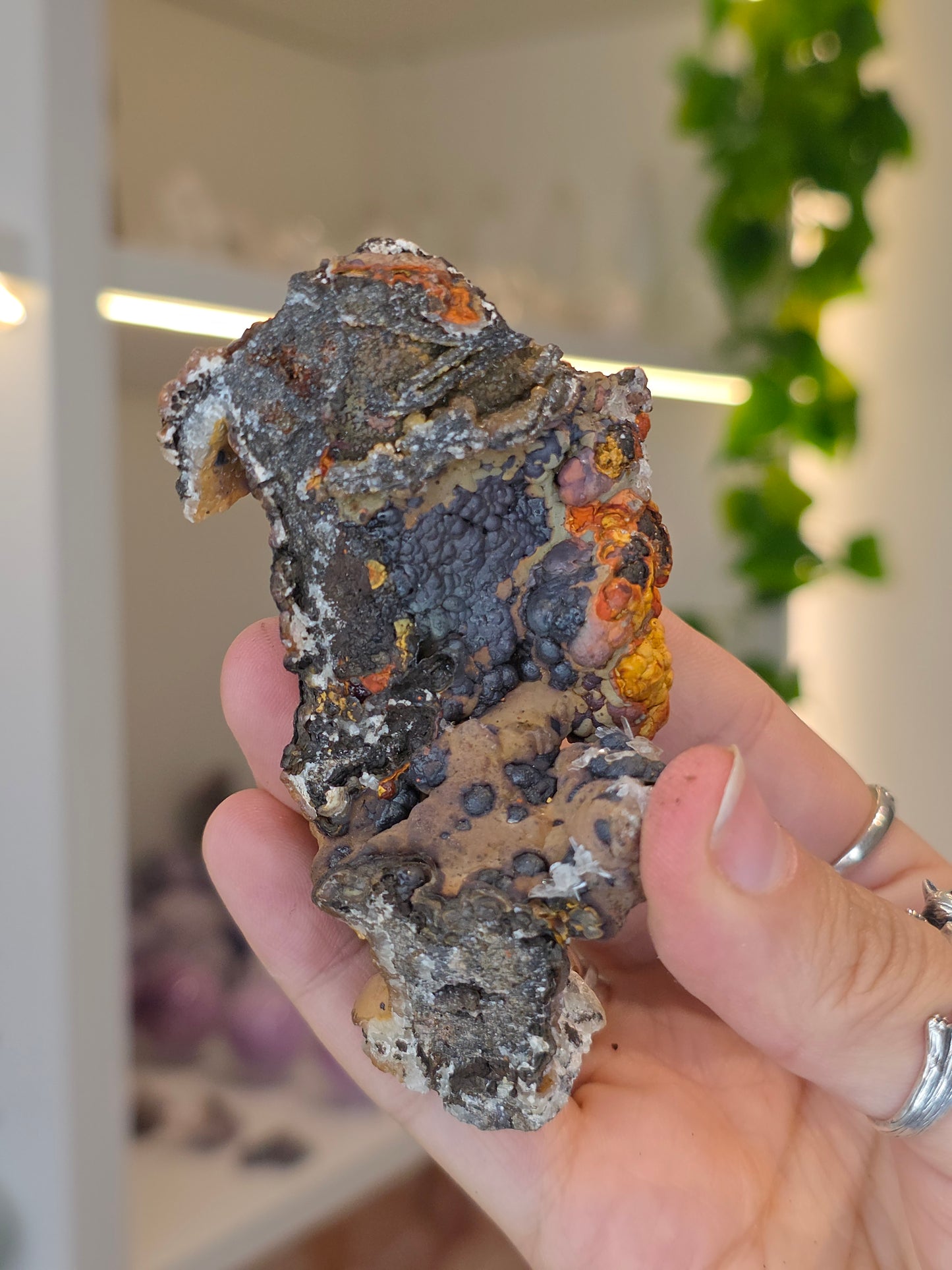 Hemimorphite, Smithsonite with Goethite Specimen Santa Eulalia, Chihuahua, Mexico - F