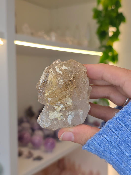 Various Fenster Quartz (Window Quartz / Elestial Quartz) from Paredon, Coahuila, Mexico