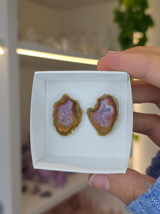 Tabasco Agate Geode Pairs from Tabasco, Zacatecas, Mexico