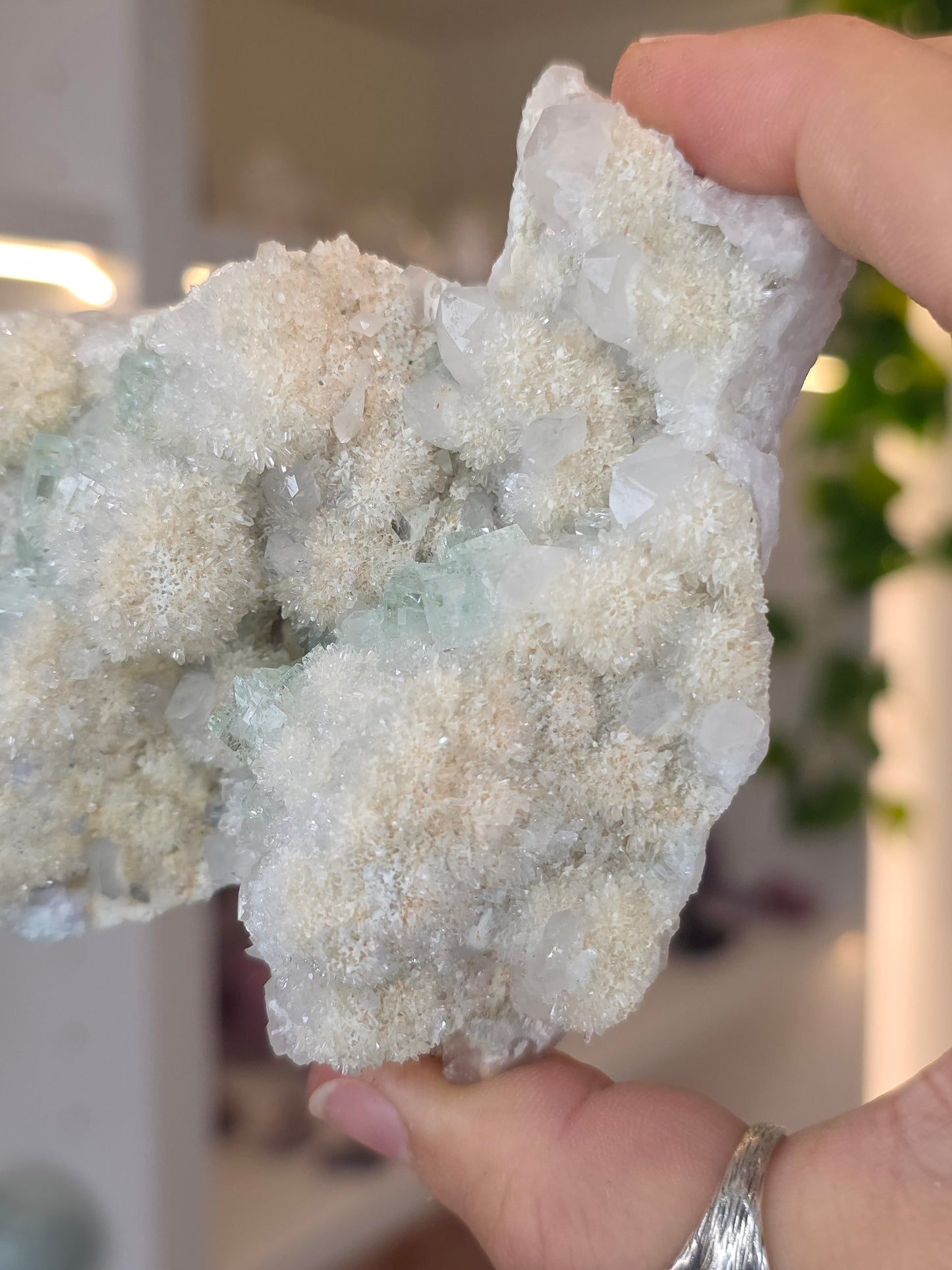 XHL Fluorite with UV Reactive Calcite on Quartz from Xianghualing Mine, Hunan Province, China - D