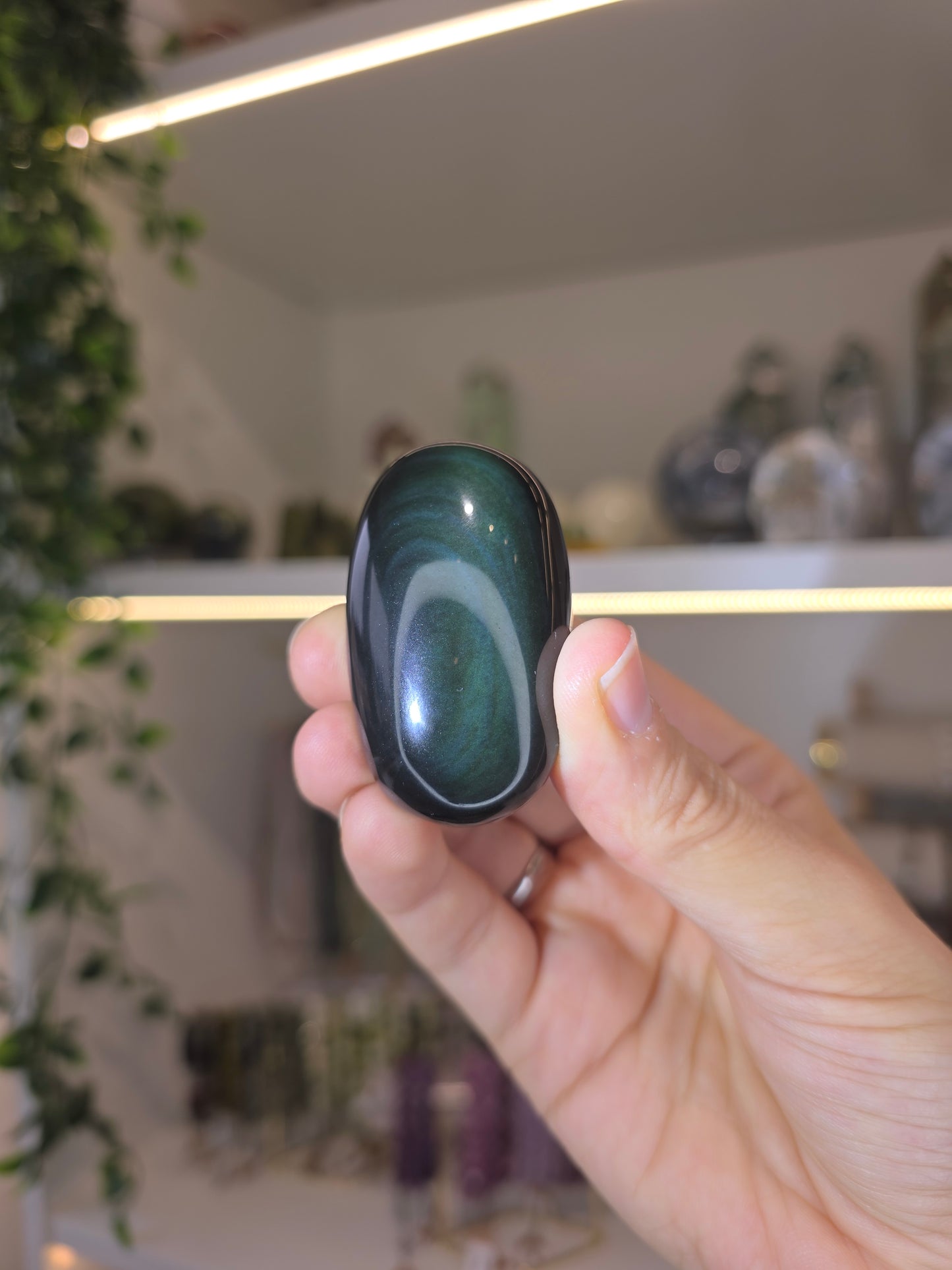 Rainbow Obsidian Palm Stones from Mexico