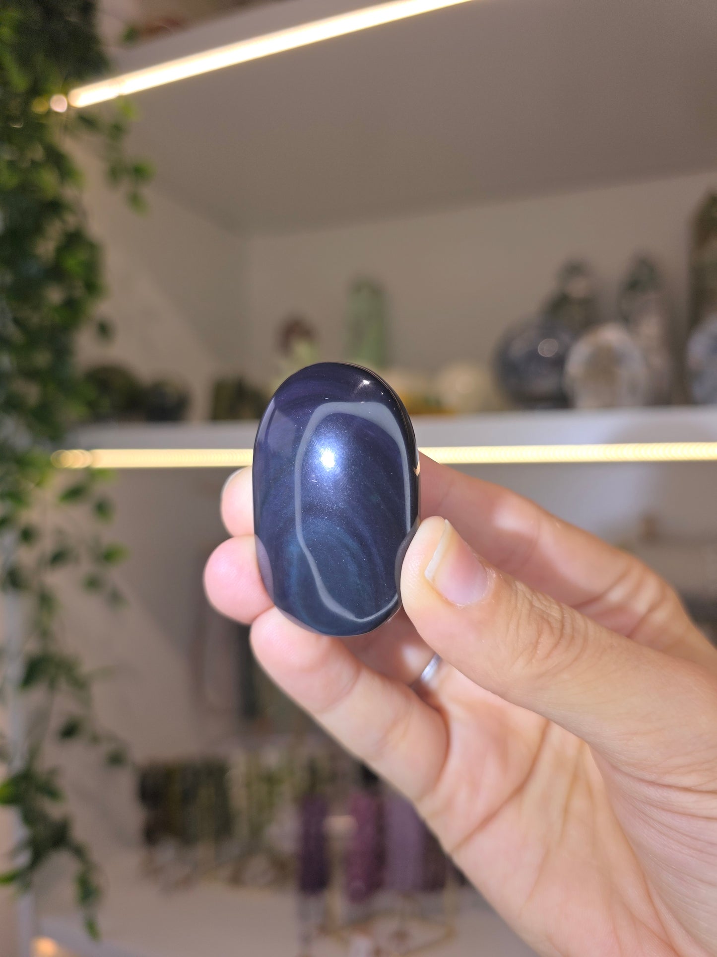 Rainbow Obsidian Palm Stones from Mexico