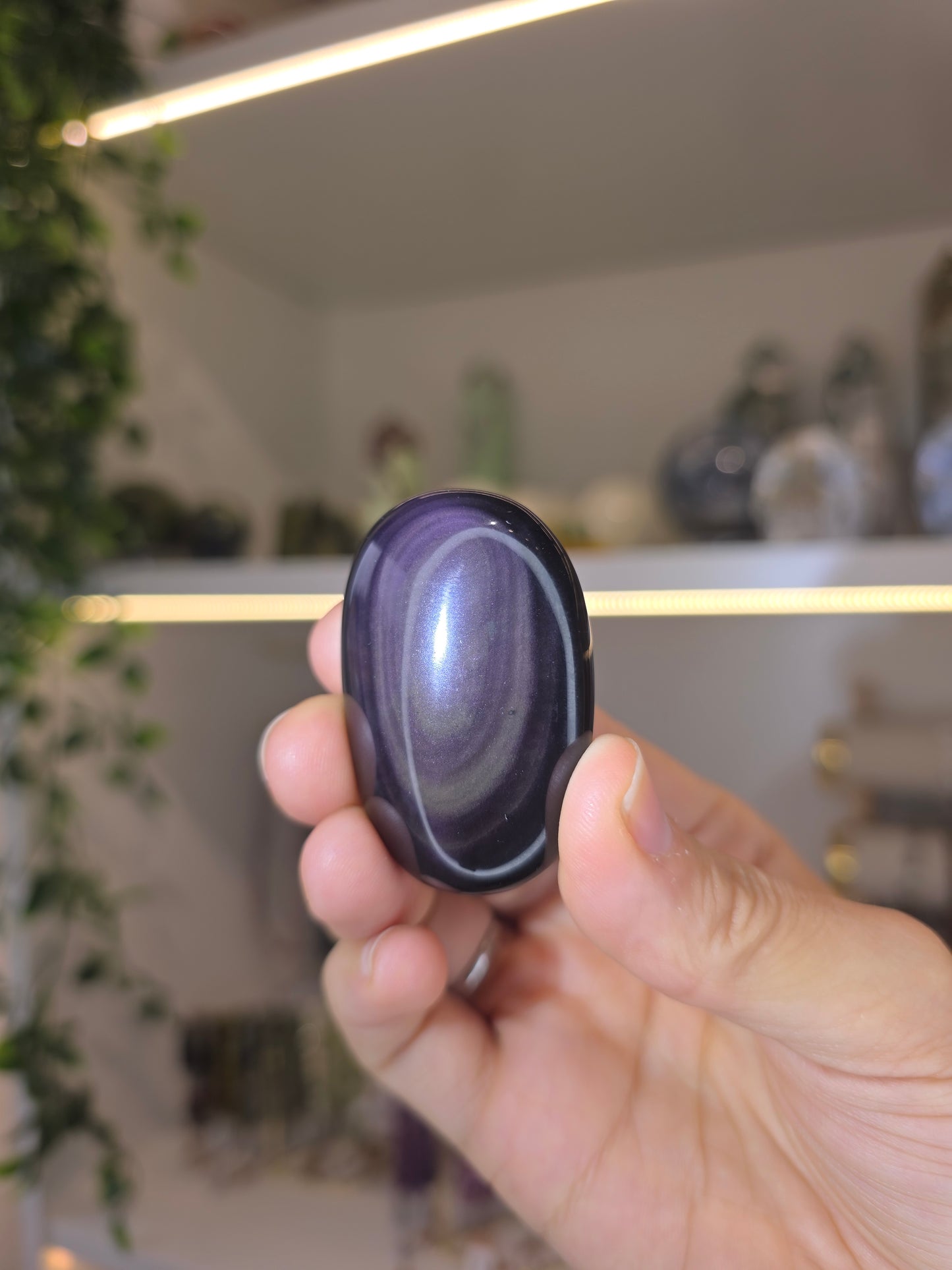Rainbow Obsidian Palm Stones from Mexico