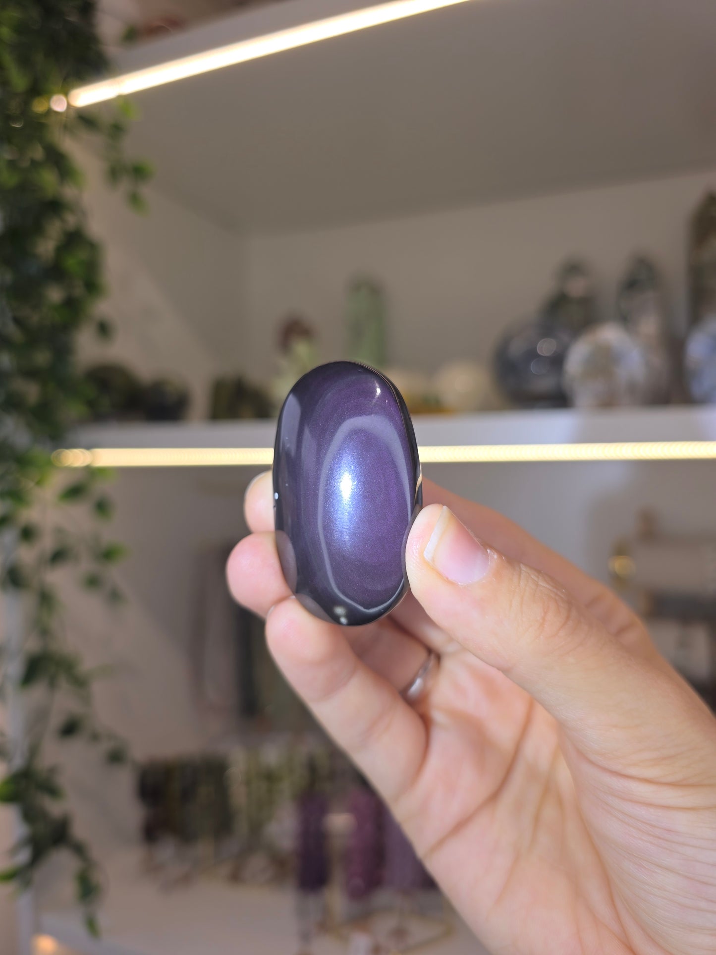 Rainbow Obsidian Palm Stones from Mexico