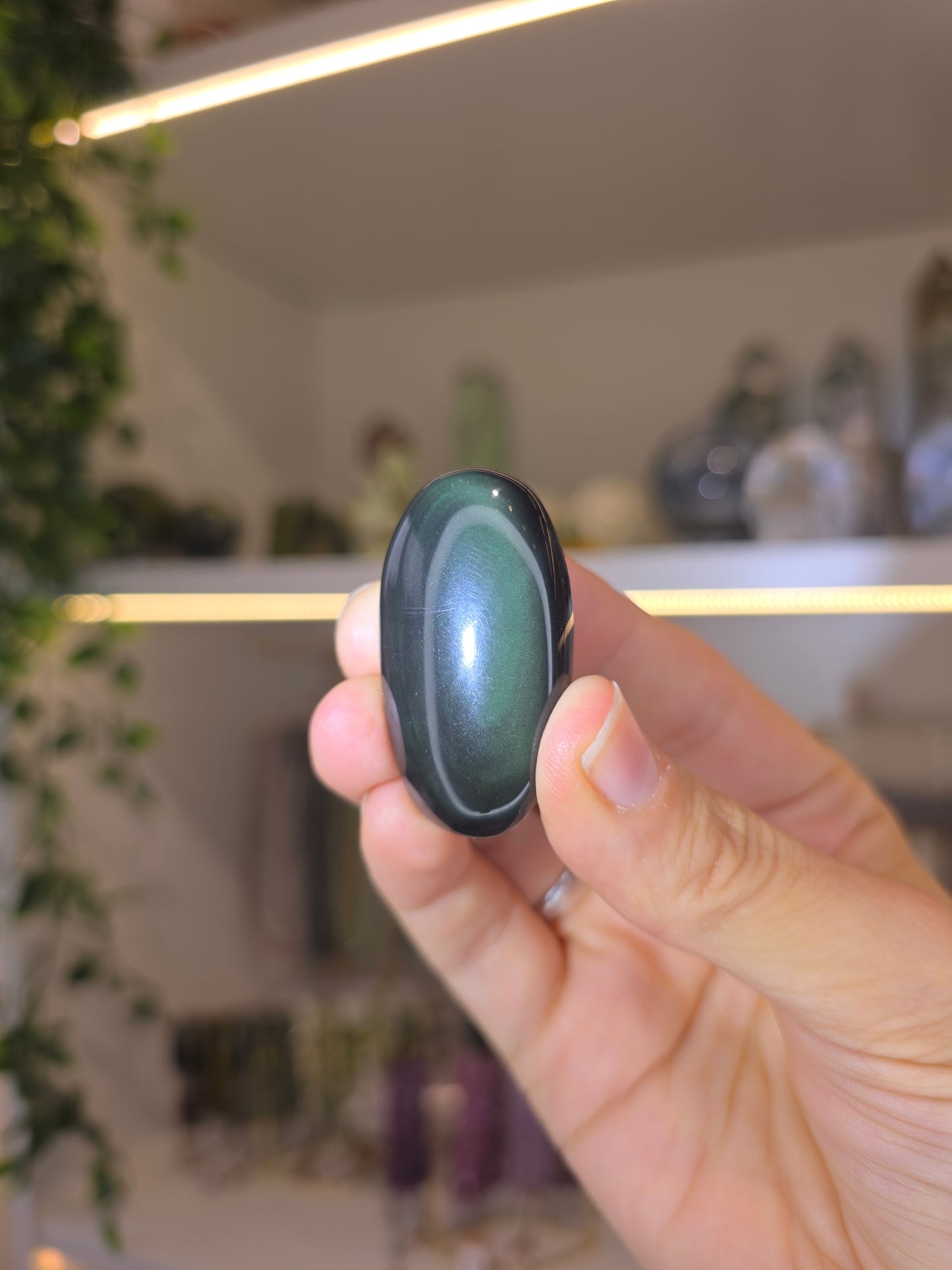 Rainbow Obsidian Palm Stones from Mexico