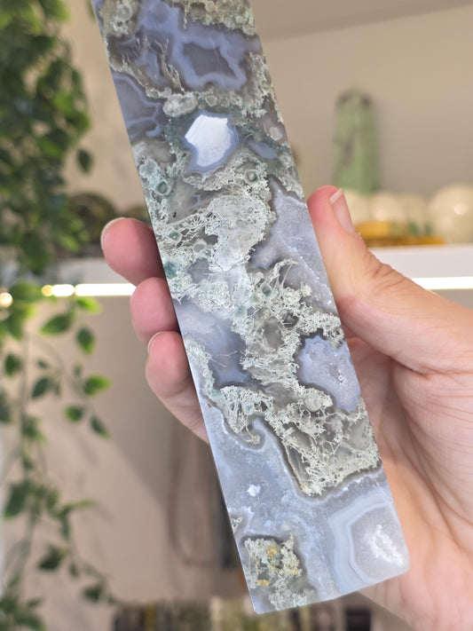 Moss Agate Tower from India - C