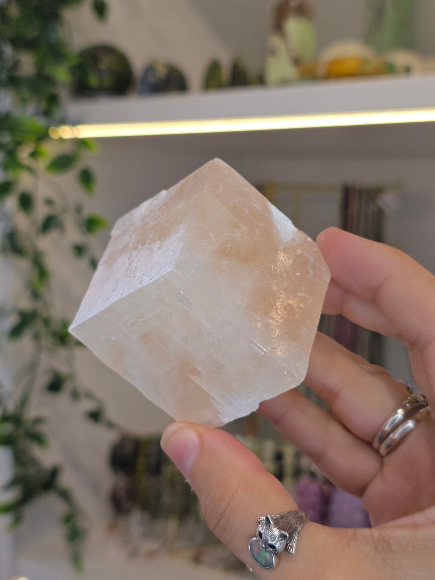 Pink Calcite Raw Cubes - From Mexico