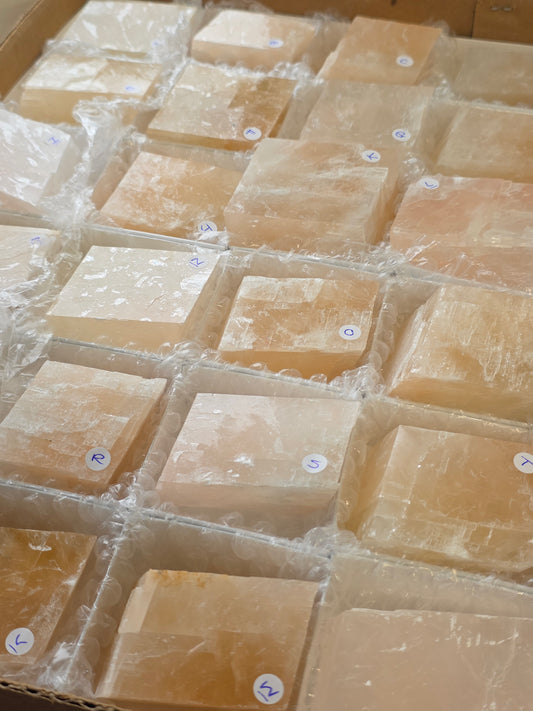 Pink Calcite Raw Cubes - From Mexico