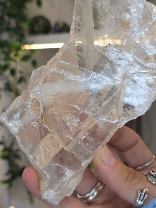 Raw Selenite Slice from Mexico - C