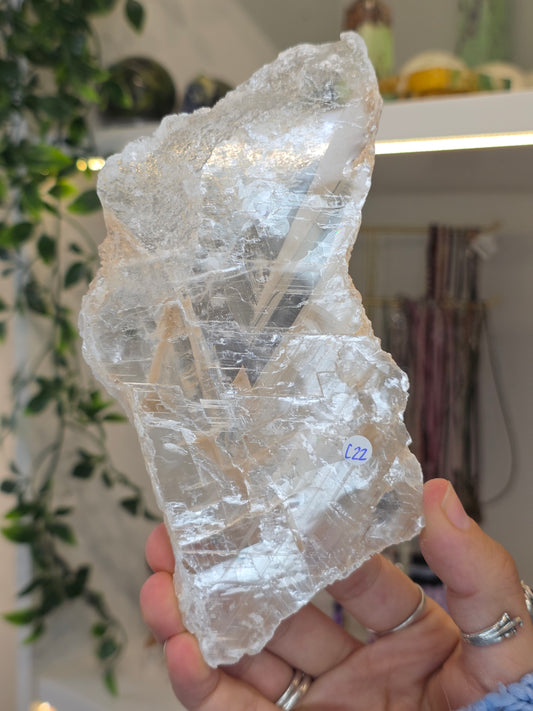 Raw Selenite Slice from Mexico - C