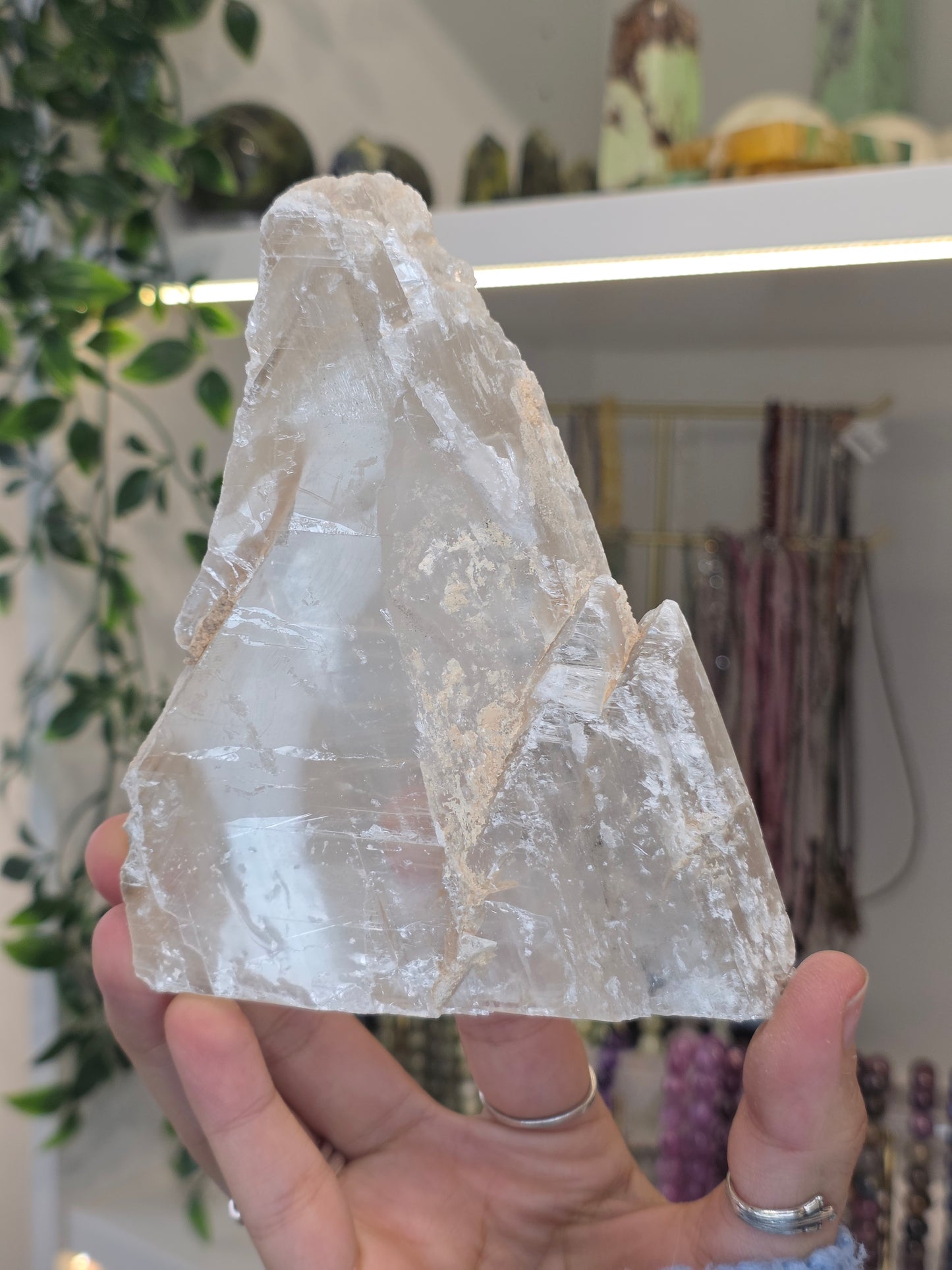 Raw Selenite Slice from Mexico - D