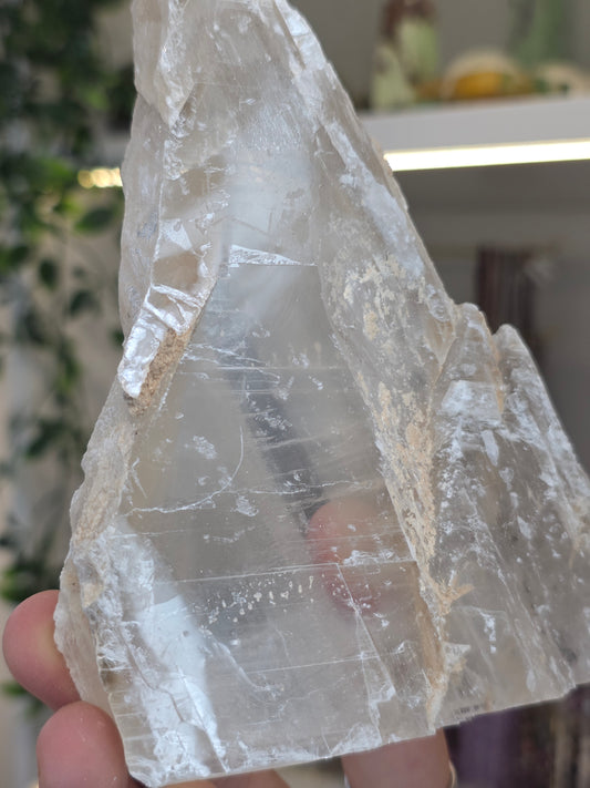 Raw Selenite Slice from Mexico - D