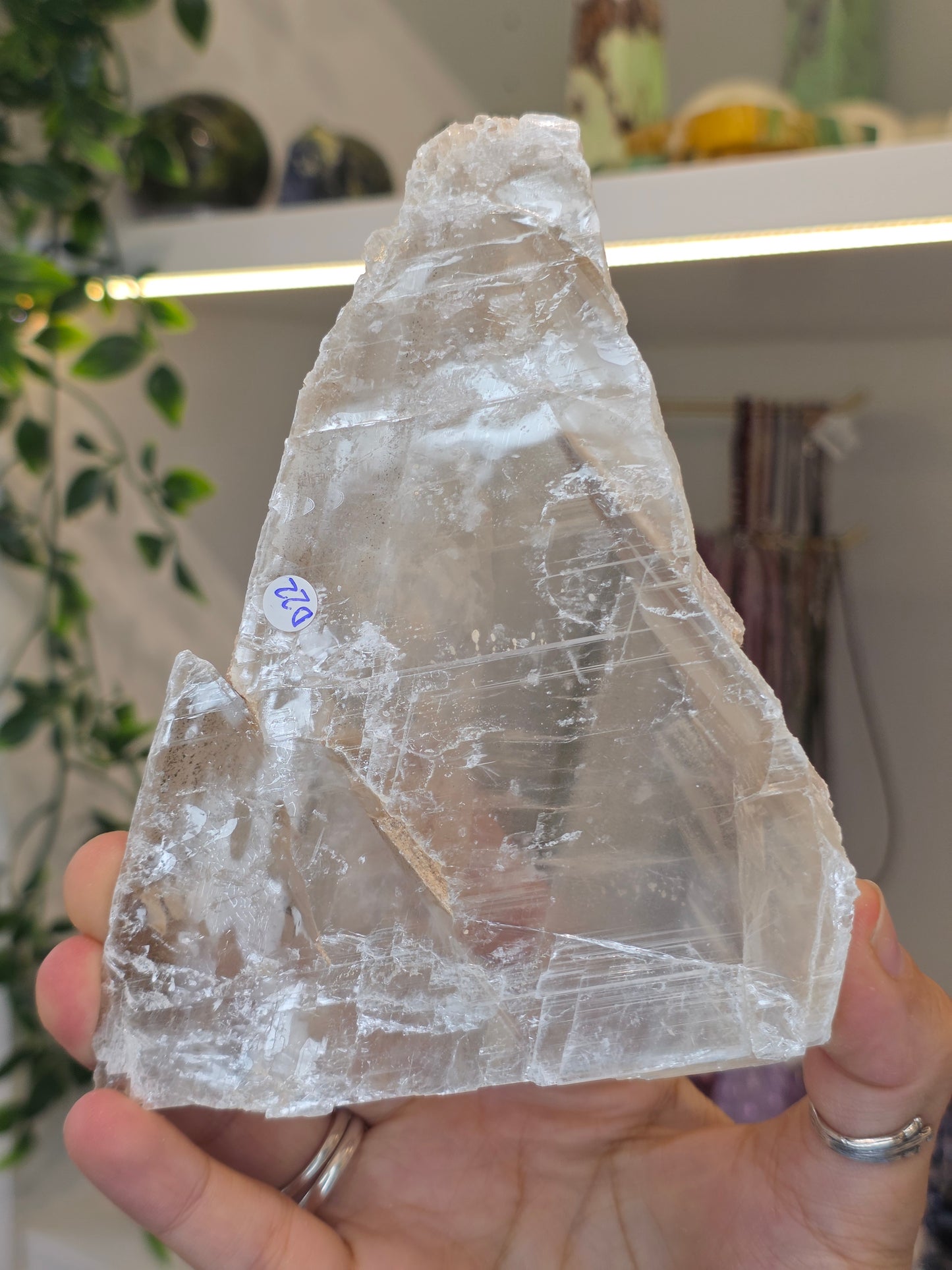 Raw Selenite Slice from Mexico - D