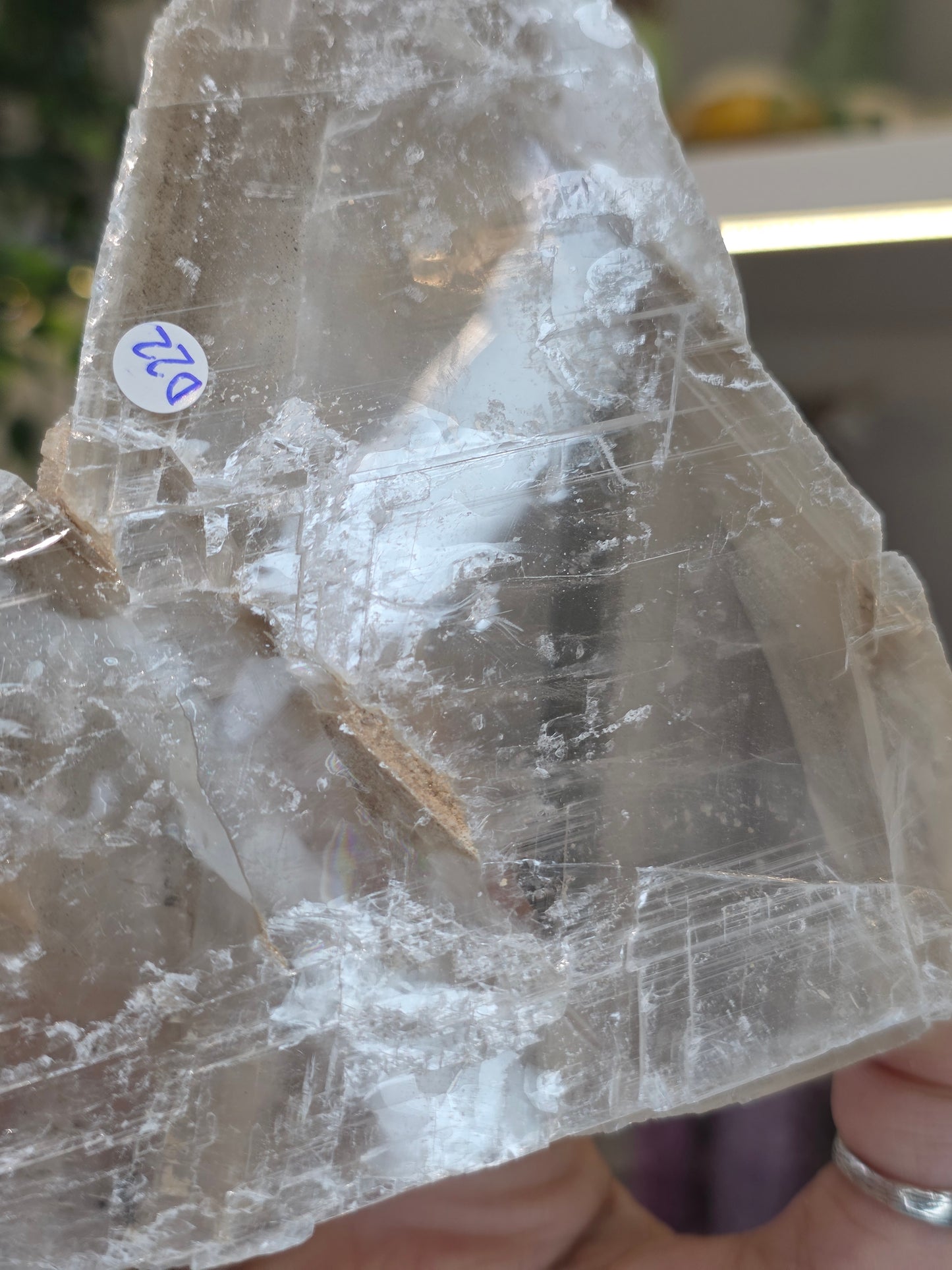 Raw Selenite Slice from Mexico - D