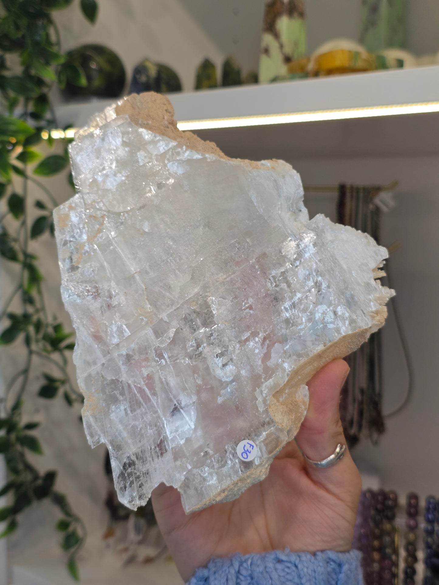 Raw Selenite Slice from Mexico - F