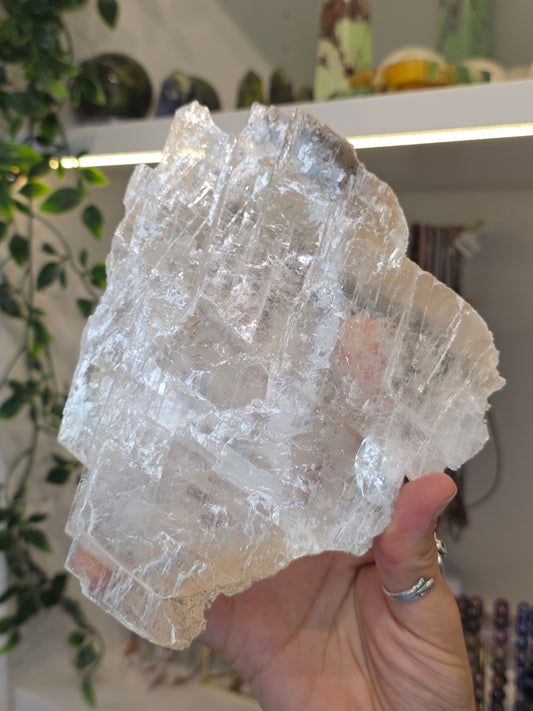 Raw Selenite Slice from Mexico - F