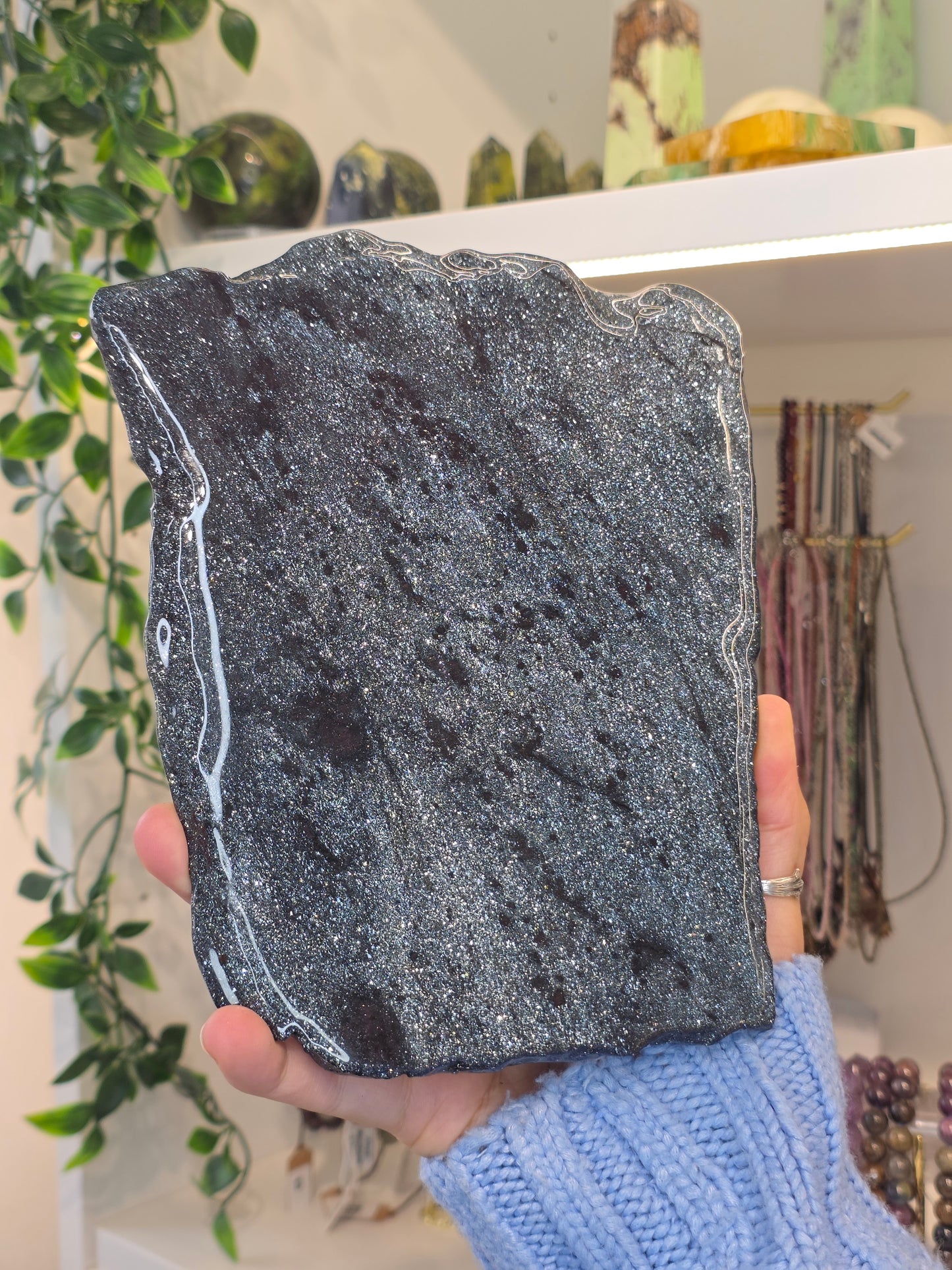 Specularite Slice from Lake Superior Iron District - A