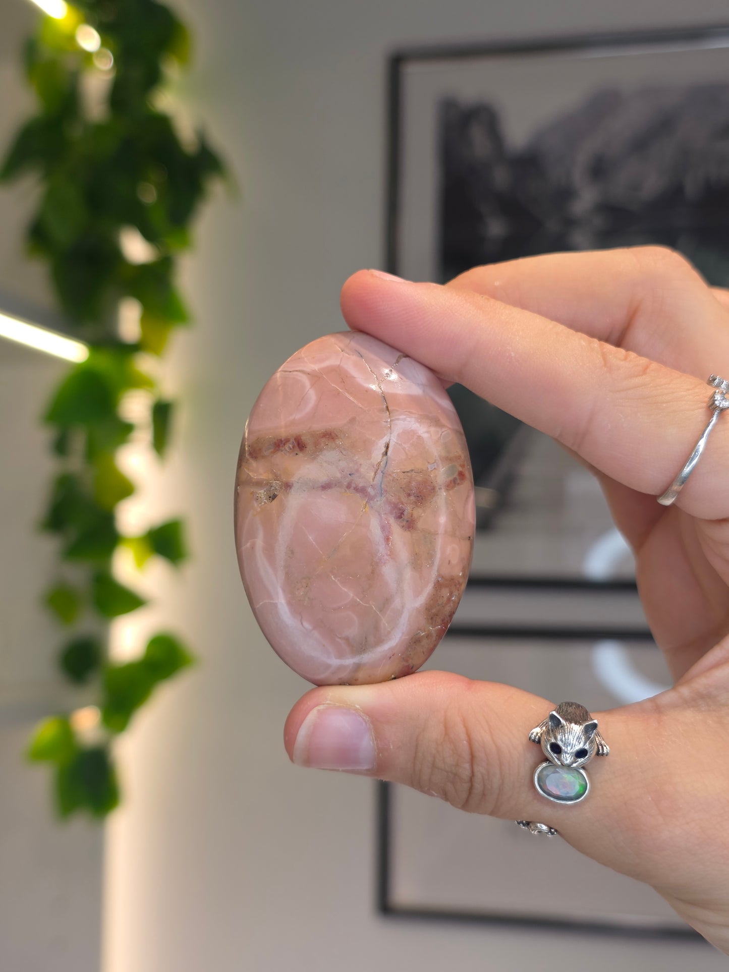 High Grade Australian Pink Opal Palm Stones
