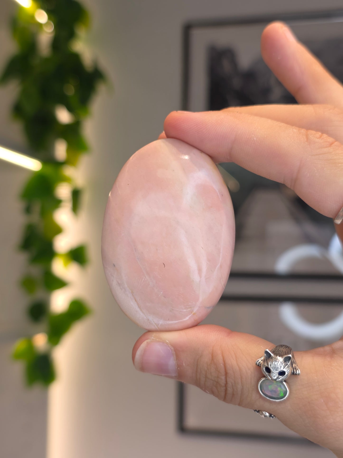 High Grade Australian Pink Opal Palm Stones