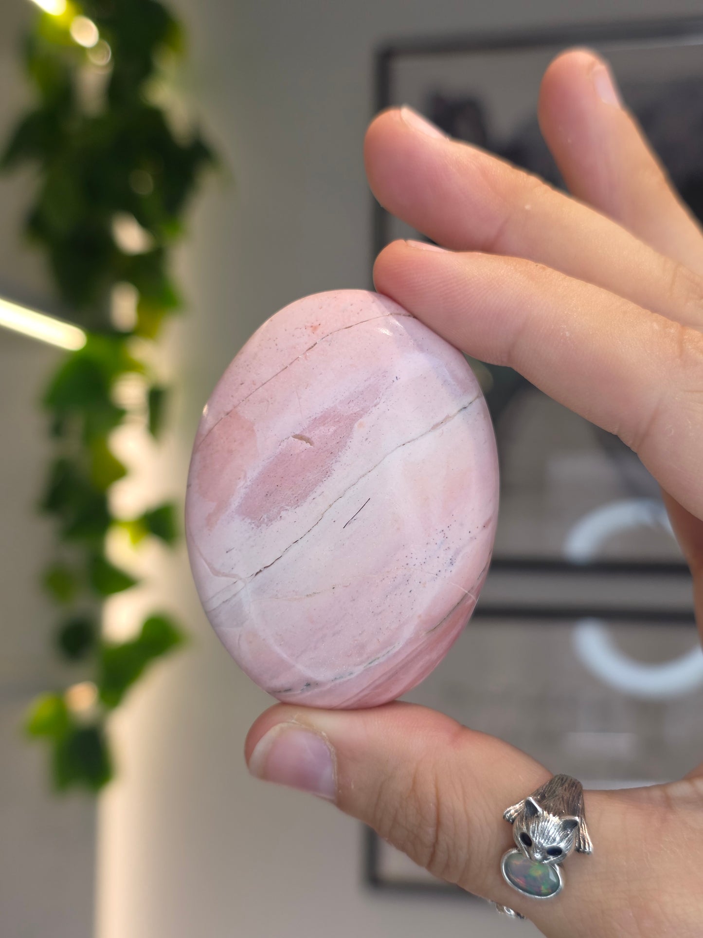 High Grade Australian Pink Opal Palm Stones