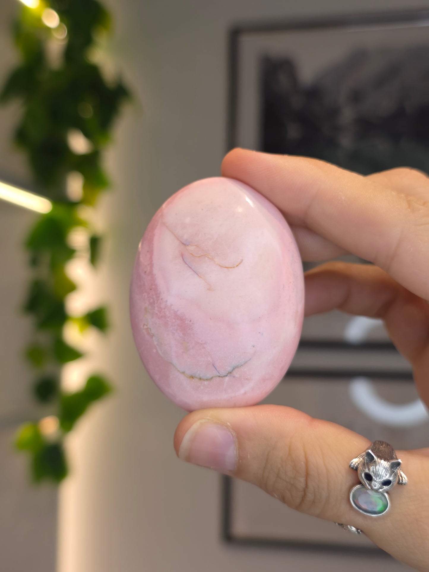 High Grade Australian Pink Opal Palm Stones