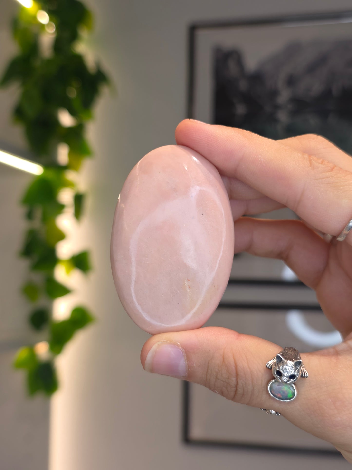 High Grade Australian Pink Opal Palm Stones